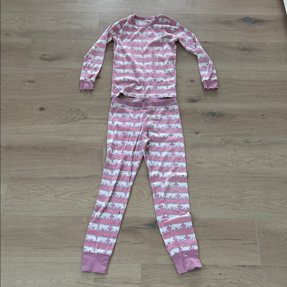 Pink and white Crewcut pajamas - size 12